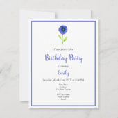 Blauwe Violet Pansies Kaart (Voorkant)