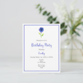 Blauwe Violet Pansies Kaart (Staand voorkant)