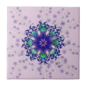 Blauwe Violet Perennial keramische Tegel Tegeltje (Voorkant)