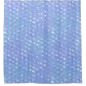Blauwe Violet Trendy Triangles Douchegordijn (Voorkant)