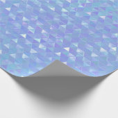 Blauwe Violet Trendy Triangles Geometric Party Cadeaupapier (Hoek)