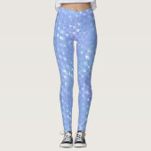 Blauwe Violet Trendy Triangles Leggings (Voorkant)