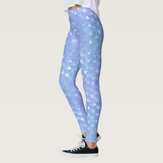 Blauwe Violet Trendy Triangles Leggings (Links)