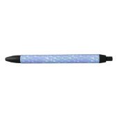 Blauwe Violet Trendy Triangles Zwarte Inkt Pen (Voorkant)