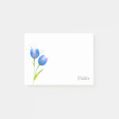 Blauwe Violet Tulips Post-it Notes (Voorkant)