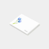 Blauwe Violet Tulips Post-it Notes (Schuin)