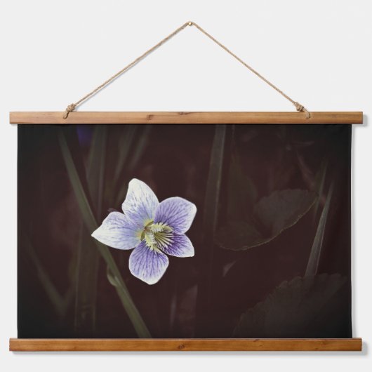 Blauwe Violet Wilde Vloer Natuur Hangend Wandkleed (Voorkant)