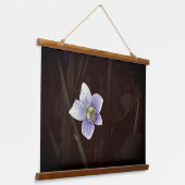 Blauwe Violet Wilde Vloer Natuur Hangend Wandkleed (Gebogen)
