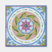 Blauwe violetkoelkast Magnet (Voorkant)