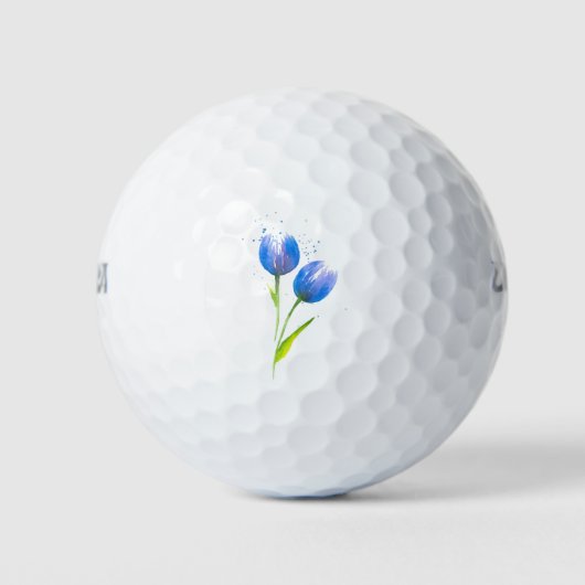 Blauwe violettulpen golfballen (Voorkant)