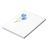Blauwe violettulpen notitieblok (Linkerzijde)
