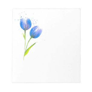 Blauwe violettulpen notitieblok