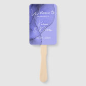 Blauwe vioollavendel handwaaier (Voorkant)