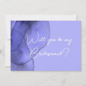 Blauwe vioollavendel is mijn bruidsmeisje voorstel kaart (Voorkant)