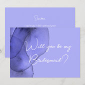 Blauwe vioollavendel is mijn bruidsmeisje voorstel kaart (Voorkant / Achterkant)