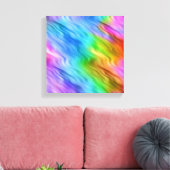 Blauwe Viooltje Golftextuur Canvas Afdruk (Insitu (Woonkamer))