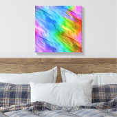 Blauwe Viooltje Golftextuur Canvas Afdruk (Insitu (Slaapkamer))