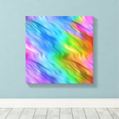 Blauwe Viooltje Golftextuur Canvas Afdruk (Insitu (Houten vloer))