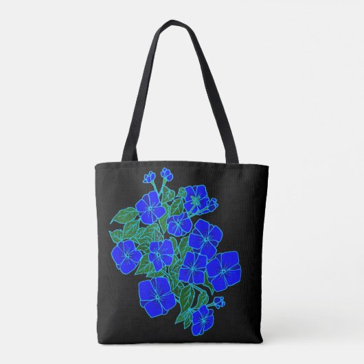 Blauwe Viooltjes #1 Tote Bag (Achterkant)