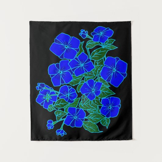 Blauwe Viooltjes Klein Wandkleed (Voorkant)