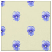 Blauwe Viooltjes op Geel - Stof (Close Up)