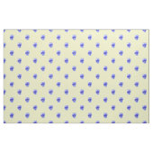 Blauwe Viooltjes op Geel - Stof (Fat Quarter)