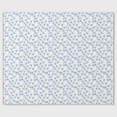Blauwe viooltjes op wit cadeaupapier (Vlak)