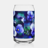 Blauwe Viooltjes Viooltje Bloem Persoonlijk Gesche Blikvorm Glas (Rechts)