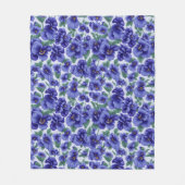 Blauwe viooltjesbloemen fleece deken (Voorkant)