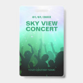 Blauwe VIP All Access Concert Badge (Achterkant)
