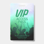 Blauwe VIP All Access Concert Badge (Voorzijde)