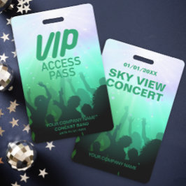 Blauwe VIP All Access Concert Badge