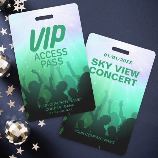 Blauwe VIP All Access Concert Badge