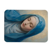 Blauwe VIrgin Mary Sympathy Opgevouwen koelkast Magneet (Horizontaal)