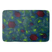 Blauwe virtuele bladen met notities, bladeren en r badmat (Voorkant)