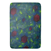 Blauwe virtuele bladen met notities, bladeren en r badmat (Voorkant Verticaal)