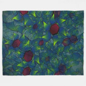 Blauwe virtuele bladen met notities, bladeren en r fleece deken (Voorkant (Horizontaal))