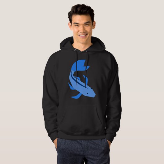 Blauwe vis 541 hoodie (Voorkant volledig)