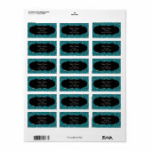 Blauwe vis Adresetiketten Etiket (Full Sheet)