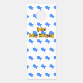 Blauwe Vis Baby Slaapt Deurhanger
