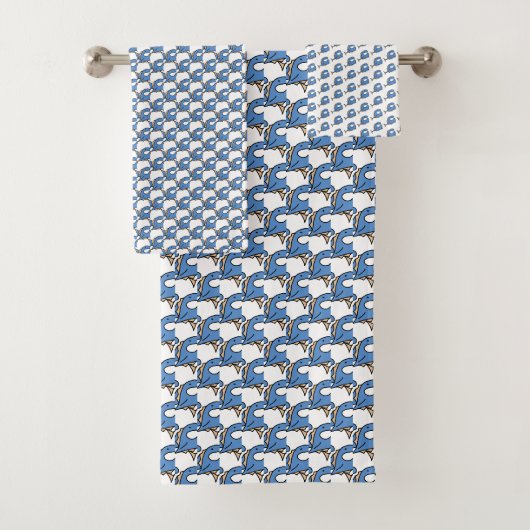 Blauwe vis bad handdoek (Insitu)