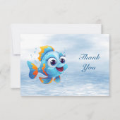 Blauwe vis bedankkaart (Voorkant)