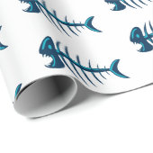 Blauwe vis Botten Gift Wrap om het even welke gele Cadeaupapier (Rol Hoek)