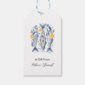 Blauwe Vis Cadeau Van Persoonlijk Alle Gelegenhede Cadeaulabel (Voorkant)
