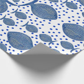 Blauwe vis cadeaupapier (Hoek)