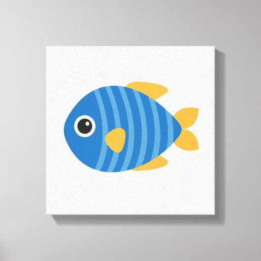 Blauwe vis canvas afdruk (Voorkant)