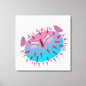 Blauwe vis canvas afdruk (Voorkant)