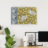  Blauwe Vis, Cockatoos & Citroenen Poster (Thuiskantoor)