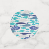 Blauwe vis confetti (Kleine voorkant)