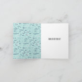 Blauwe vis, dank je bedankkaart (Binnen)